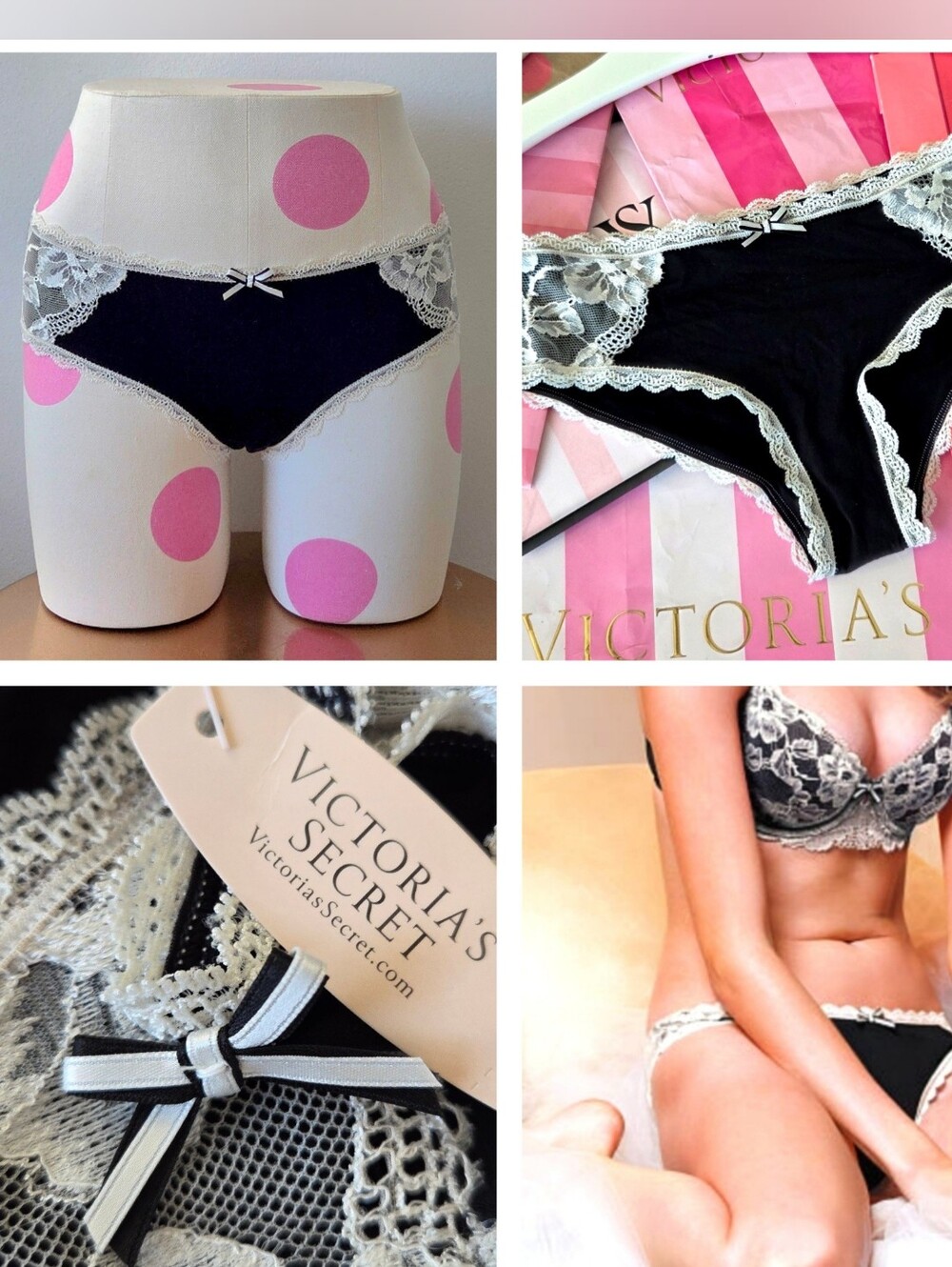 Victoria's Secret VTG Dream Angels Nylon Lace Hiphugger Panty NWT HTF Satin
